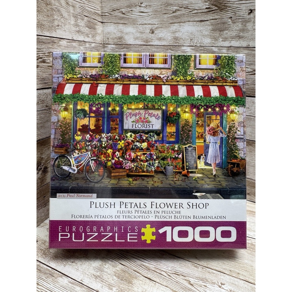 Eurographics Spring Plush Petals Flower Shop 1000pc Jigsaw Puzzle Florist NIB